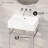 Claire 24" Rectangle Zero Hole Console Sink With Legs-106889719