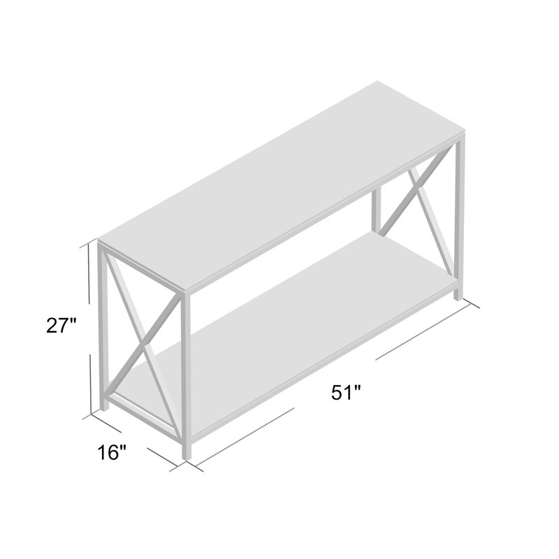 Hayward 51.18'' Glass Top Console Table