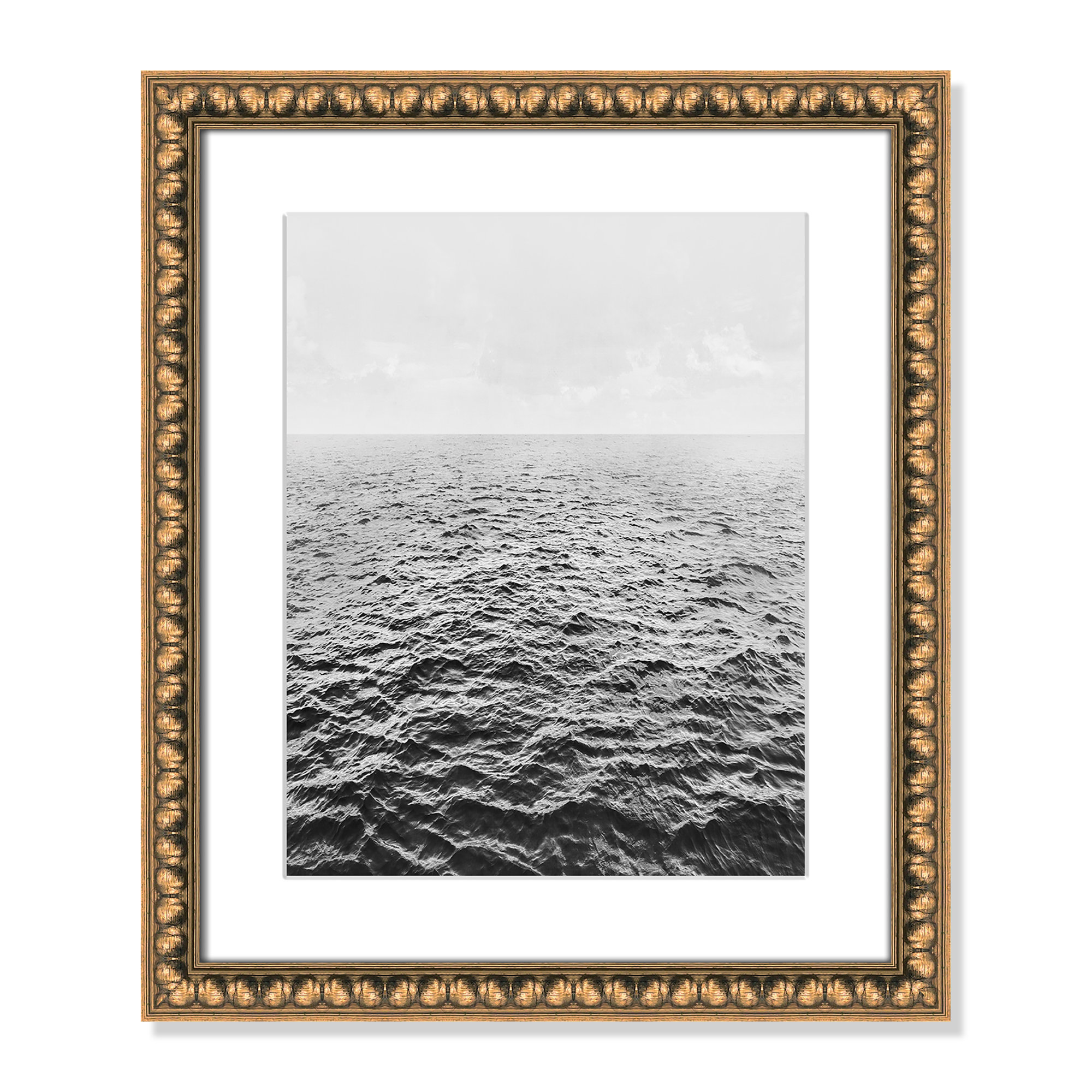 Rolling in by Mike Calascibetta - Picture Frame Photograph, Gold Bead, 17" W x 20" H x 1.125" D