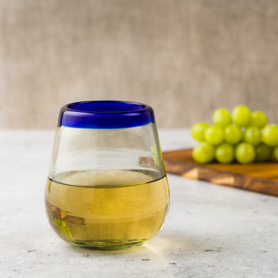 Verre à vin transparent sans pied