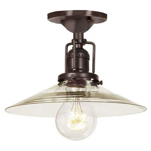 Shumway Glass Semi Flush Mount, Oil Rubbed Bronze