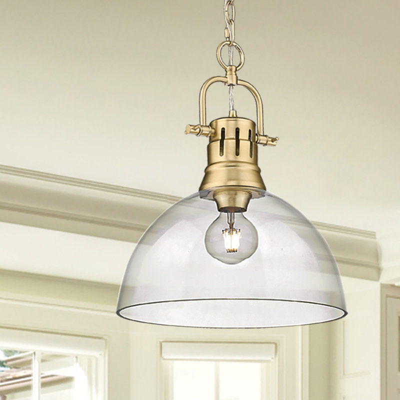 Alethia 1 - Light Pendant, Matte Black, Clear Glass