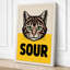 Sour Cat Pop Art 1 Piece Wrapped Canvas Wall Art-138299547-138299551