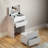 3 In 1 Vanity Desk With Open Top Mirror, Visible Glass Desktop And Storage Compartments, 3 Drawers, A Cushion Stool