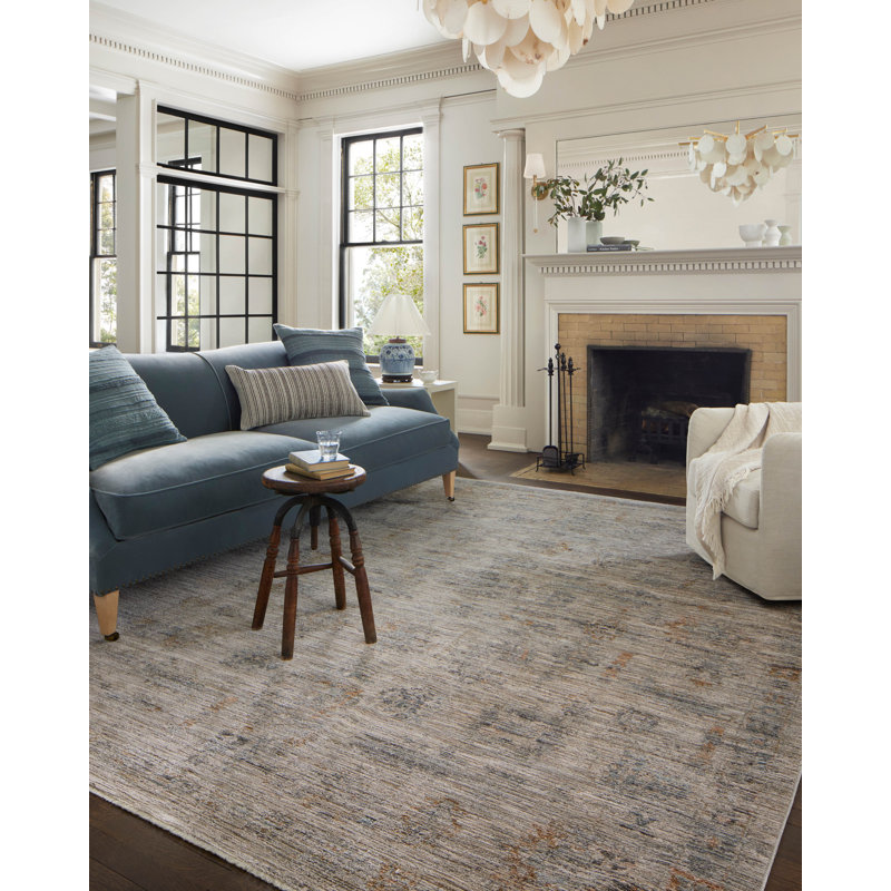 Tapis galets / océan Jean Stoffer x Loloi Katherine, Rectangle 3 pi 6 po x 5 pi 6 po