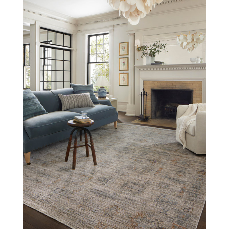 Tapis galets / océan Jean Stoffer x Loloi Katherine, Rectangle 5 pi 3 po x 7 pi 9 po