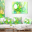 Fractal Angel Wings en vert - coussin abstrait imprimé-30616017-30616013-30735511