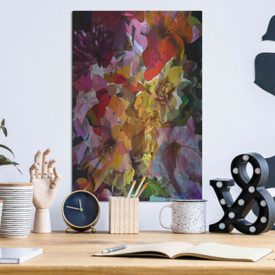 Abstract Floral' by Shandra Smith, Metal Wall Art, 12"x16"