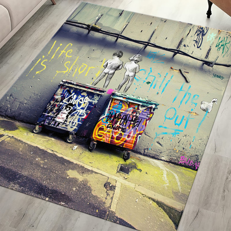 Chic Floral Pattern Printed Rug Adding an Elegant Touch to Your Living Room or Bedroom Space, Rectangle 2'8" x 4'11"