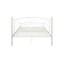 Structure de lit en métal blanc pleine grandeur, système de fleurs unique, facile à assembler, pas de sommier tapissier nécessaire en métal, silencieux et stable, compatible avec les matelas en mousse à mémoire de forme, nécessaire-129628590