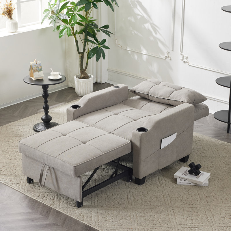 Hosie Faux Leather Accent Chair, Gray Polyester