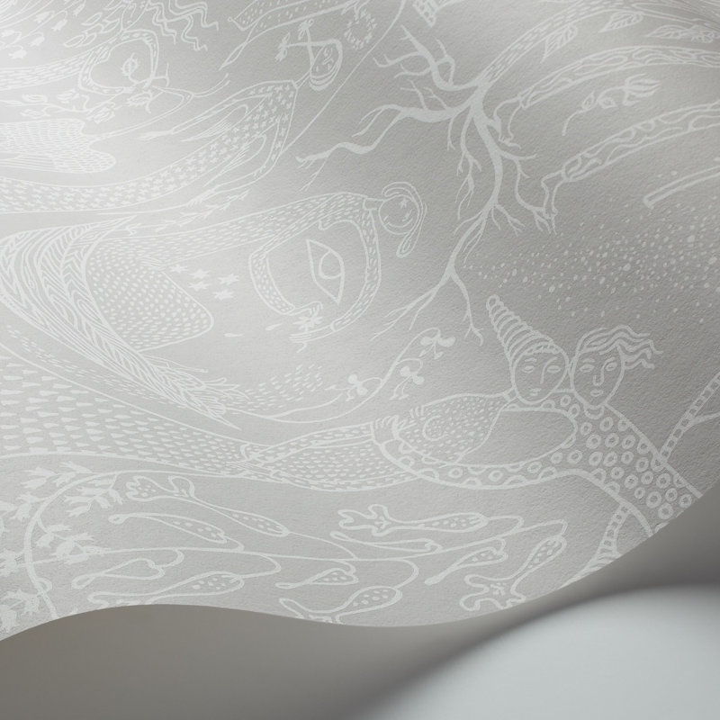 Papier peint Borástapeter Poème D'amour, Gris