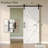 Manufactured Wood Paneled Sliding Barn Door with Installation Hardware Kit,Sliding Closet Door with PVC Surface-102040354