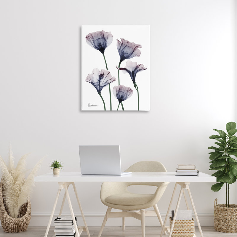 Fleurs subtiles, toile par Albert Koetsier, H 40 po x l 30 po