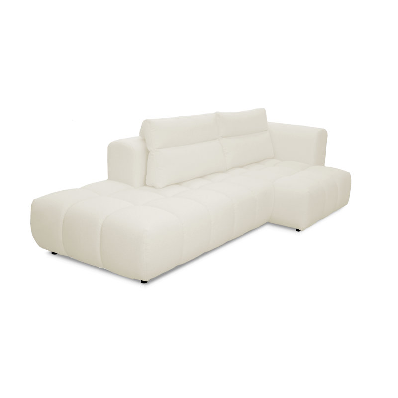 4 Seater Sofa & Chaise, Right Hand Facing, Cream