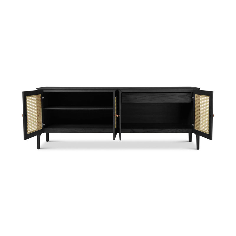 Modern Brazilian 78.5'' W Sideboard, Ebano/Natural