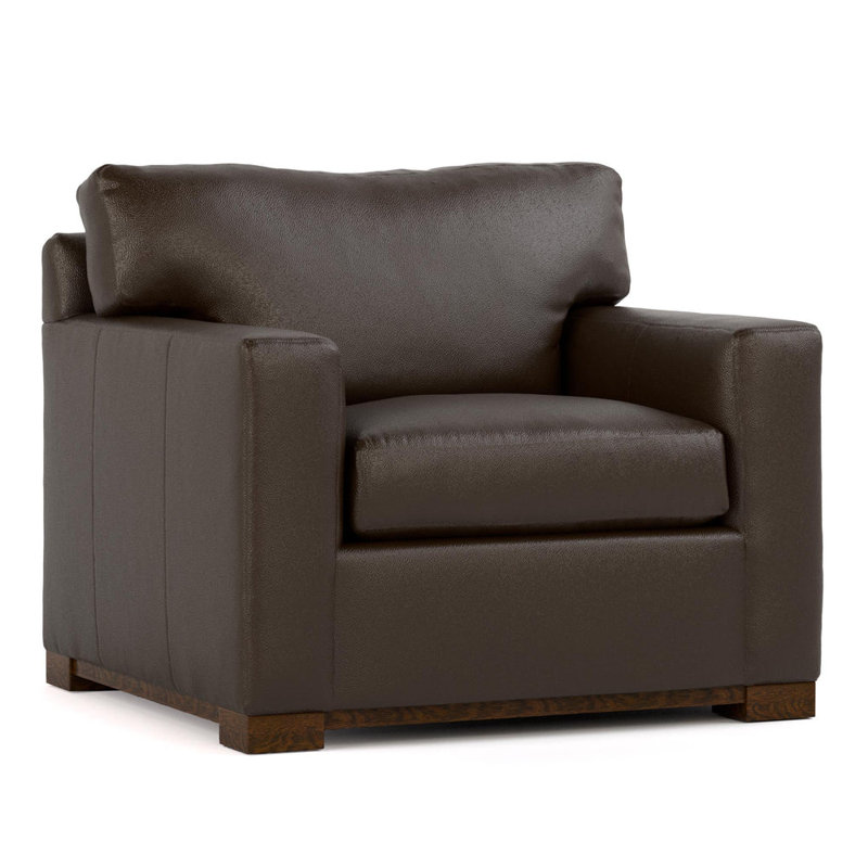 Sidney Club Chair, Antonio Bark Genuine Leather