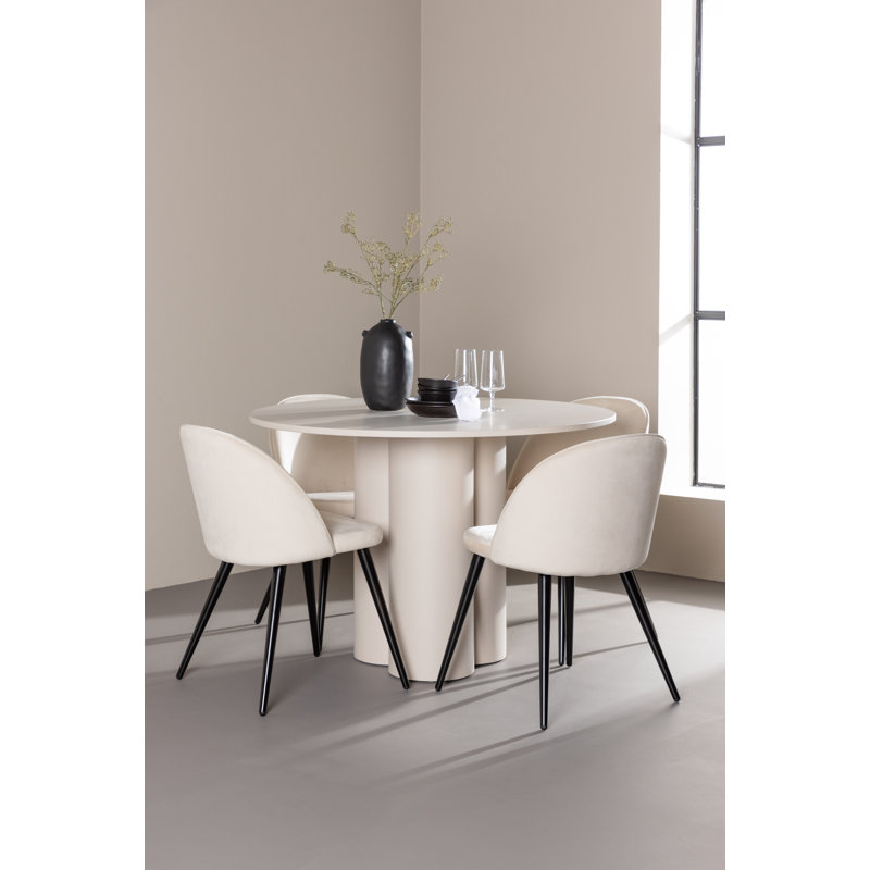 Chenley 4 - Person Dining Set, Beige