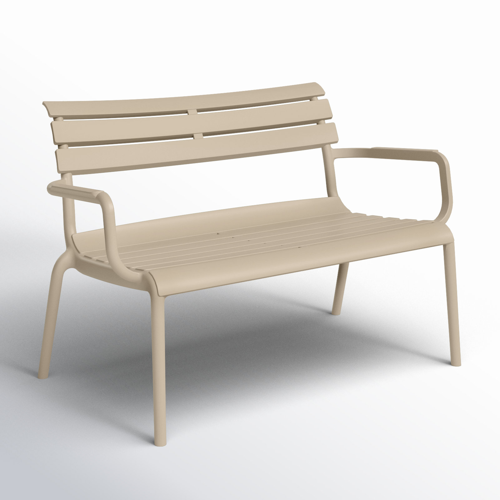 Ruta 46" Garden Bench, Taupe