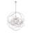 18-Light Orb Globe Chrome Chandelier With Crystal Accents