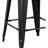 Art Backless Metal Bar Stools  2 Pieces , 30" Standard Seat, Distressed Black Color, Weight For Home Use, Stackable Design, 17" Dimensions, Abs Filler Vintage Style Of 2, Main Abs+Pc Material, Small