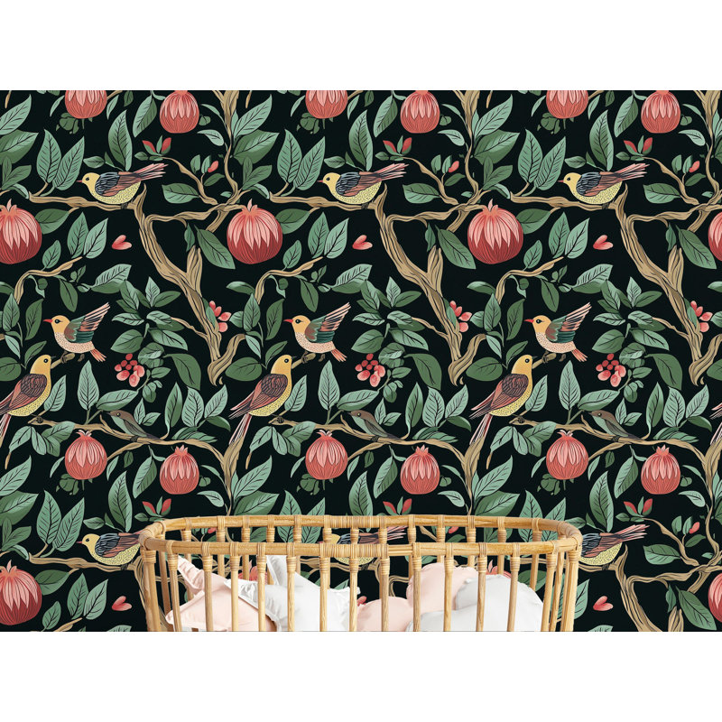 Papier peint à fleurs William Moody