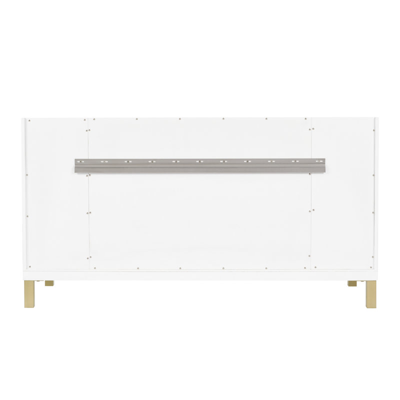 Chicago 60'' W Double Vanity, Eternal Jasmine Pearl, Glossy White