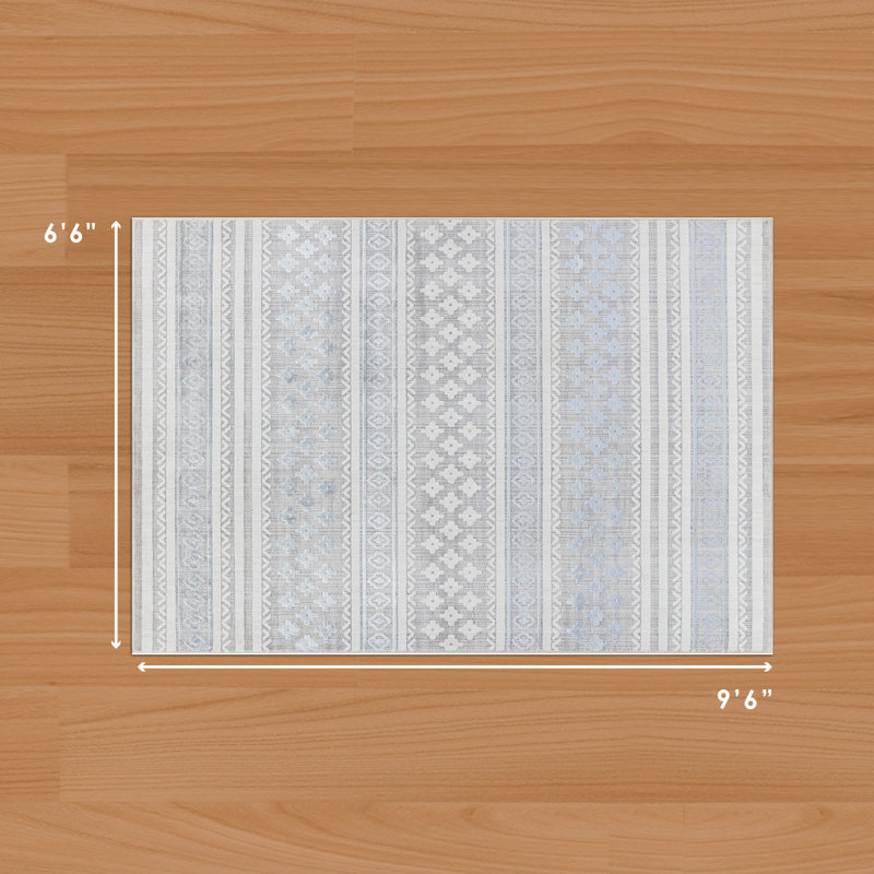 Tapis Beaufort Charleston Greer & Sumter, Gris, Multicolore, 6 pi 6 po x 9 pi 6 po