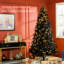 Arbre de Noël 500 à DEL 500 pi blanc chaud, 7,5 pi de hauteur, 1346 pointes de branches, arbre de 7,5 pi de hauteur avec abat-jour noir dense
