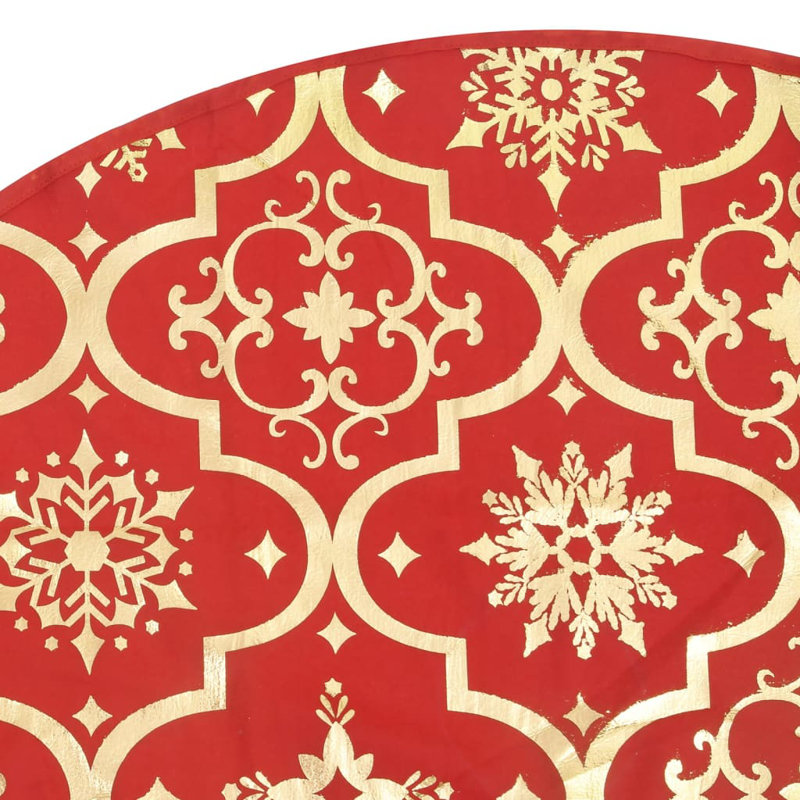 Tapis d'arbre de Noël artificiel Luxury, L 36 po, Rouge
