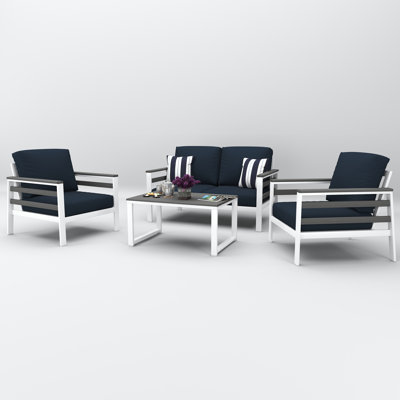 Townsend 4 Person Seating Group With Sunbrella Cushions