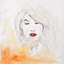 Portrait à l'aquarelle - reproduction encadrée avec passe-partout pour la décoration intérieure-1831481893