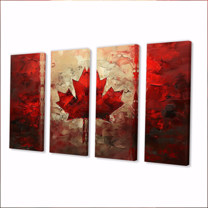 Drapeau du Canada I - ensemble de salon Wall Art, H 28 po x l 48 po