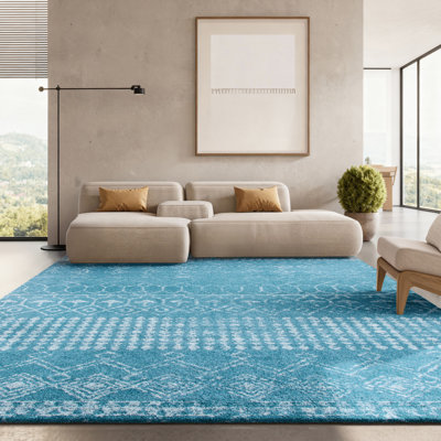 Tapis turquoise / bleu Dickerson