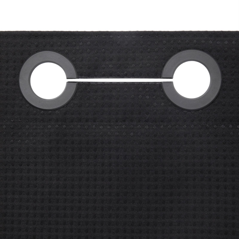 Rideau de douche sans crochet Rakiem, Noir, H 77 po x l 71 po