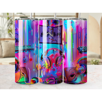 Choose Handmade Tumblers 591 mL Vacuum Insulated Stainless Steel (18/8) Travel Tumbler with Straw
