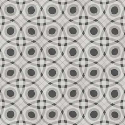 Twenties Mini Circle 4" x 4" Ceramic Patterned Wall & Floor Tile