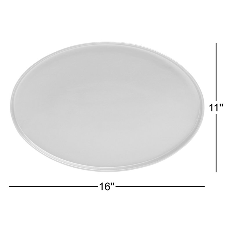 Over&Back Stackable Oval Serving Platter, Green