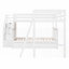 Lit superposé simple au-dessus d'un lit double en L - 118,3 po x l 96,8 po x H 61,2 po, aucun sommier requis, robuste et durable-1894571230