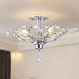 Jamei 4 - Light 23.6" Dimmable Crystal Semi Flush Mount