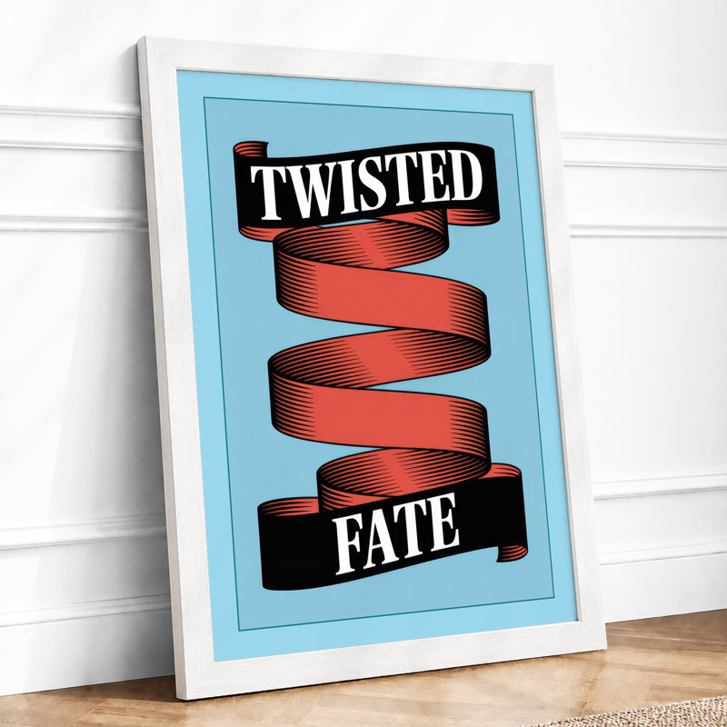 Twisted Fate Modern - Framed Print, A4 - 29.7 x 21.0 cm, White