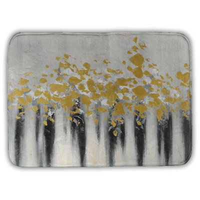 Small golden spots Bath Mat with Non-Slip Backing - Quick Dry Memory Foam Bathroom Rug - Absorbent - Modern Plush Spa-Style - Machine Washable