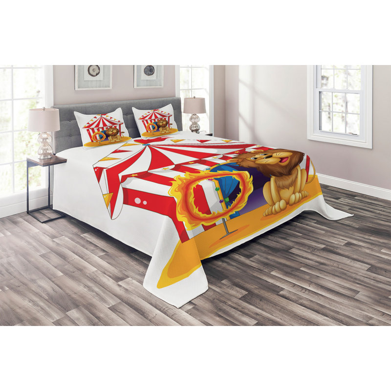 Polyester Coverlet, King Bedspread + 2 Shams