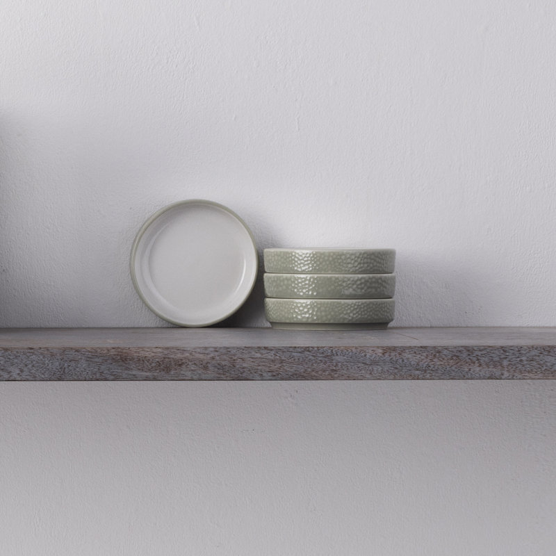 Noritake Colortex Stone Stax Mini Plates, 3-3/4", Sage