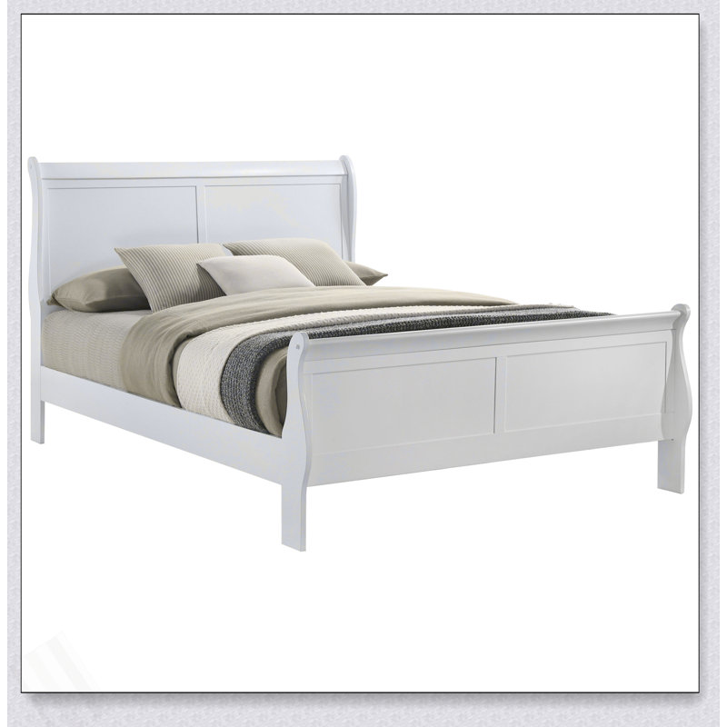 Mckee White Queen Sleigh Panel Bed