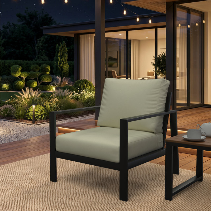 Amala Sunbrella® Outdoor Deep Seating Cushion, Sunbrella® Canvas Canvas, 25" W x 25.5" D