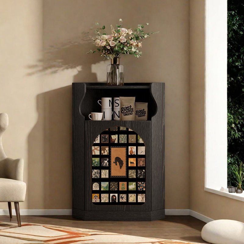 High utilization of space corner cabinet, Black