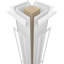 Carré Artisan non effilé avec colonne toscane et base toscane-70759357