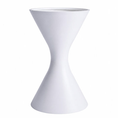 Pot à fleurs en sablier Sceptz Fiberstone - H 24,5 po - blanc