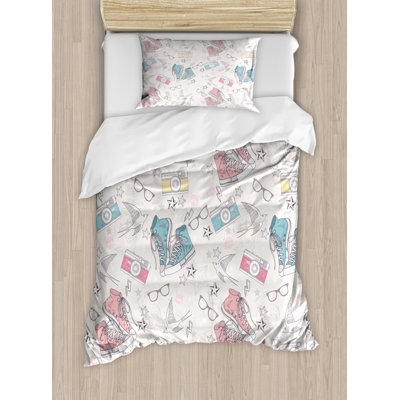 Modern & Contemporary Polyester Geometric Shapes Duvet Cover